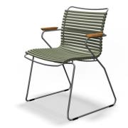 Houe, Click karmstol olivgrön aluminium