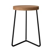 Grythyttan Stålmöbler, V1 pall 45 teak / svart