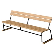 Grythyttan Stålmöbler, Soffa 5 Oljad ek / svart