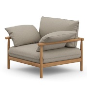 Dedon, TIBBO loungefåtölj XL BQ5 teak 0205 vulcano matte 0122