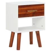 vidaXL Sängbord massivt akaciaträ 40x30x57 cm