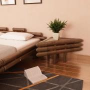 vidaXL Sängbord 2 st 60x60x40 cm bambu mörkbrun