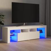 vidaXL Tv-bänk med LED-belysning vit 140x36,5x40 cm