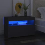 vidaXL TV-bänk med LED-belysning grå 60x35x40 cm