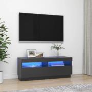 vidaXL TV-bänk med LED-belysning ljusgrå 100x35x40 cm