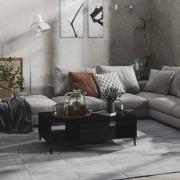 vidaXL Soffbord svart högglans 103,5x60x35 cm konstruerat trä