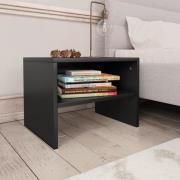 vidaXL Sängbord svart 40x30x30 cm konstruerat trä