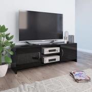 vidaXL Tv-bänk svart högglans 120x30x37,5 cm konstruerat trä