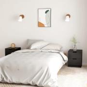 vidaXL Sängbord 2 st svart 40x40x50 cm konstruerat trä