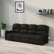 vidaXL 4-sits reclinerfåtölj svart tyg
