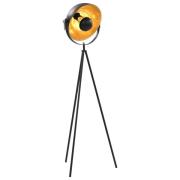 vidaXL Golvlampa E27 svart och guld 31 cm