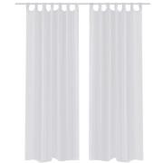 Genomskinlig vit gardin 140 x 175 cm 2-pack