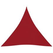 vidaXL Solsegel oxfordtyg trekantigt 3,6x3,6x3,6 m röd