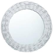 vidaXL Spegel vit 40 cm korgmaterial