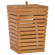 vidaXL Tvättkorg 30x30x45 cm massiv teak