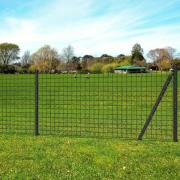 vidaXL Eurofence stål 10x0,8 m grå