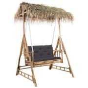 vidaXL 2-sits hammock med palmblad och dynor bambu 202 cm