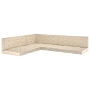 vidaXL Dynor till pallsoffa 7 st beige bomull