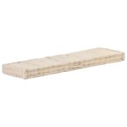 vidaXL Dyna till pallsoffa bomull 120x40x7 cm beige