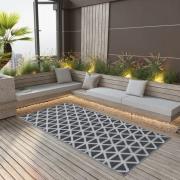 vidaXL Utomhusmatta ARAKIL svart 120x180 cm PP