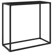 vidaXL Konsolbord svart 80x35x75 cm härdat glas