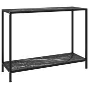 vidaXL Konsolbord svart 100x35x75 cm härdat glas