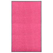 vidaXL Dörrmatta tvättbar rosa 90x150 cm