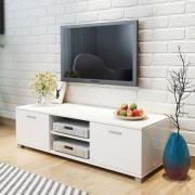 vidaXL Tv-bänk högglans vit 140x40,5x35 cm