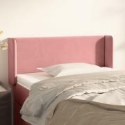 vidaXL Sänggavel med kanter rosa 93x16x78/88 cm sammet