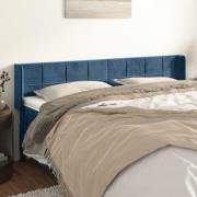 vidaXL Sänggavel med kanter mörkblå 163x16x78/88 cm sammet
