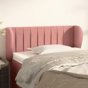 vidaXL Sänggavel med kanter rosa 83x23x78/88 cm sammet