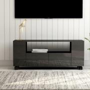 vidaXL TV-bänk grå högglans 120x35x48 cm konstruerat trä