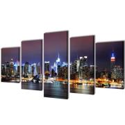 vidaXL Canvastavlor New York Skyline 200 x 100 cm