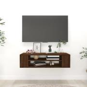 vidaXL Väggmonterad tv-bänk brun ek 100x30x26,5 cm konstruerat trä