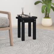 vidaXL Soffbord svart Ø 35x35 cm massiv furu
