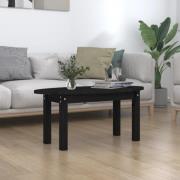 vidaXL Soffbord svart 80x40x35 cm massiv furu