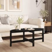 vidaXL Soffbord svart 118x63x45 cm massiv furu