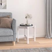 vidaXL Soffbord vit Ø 52,5x45 cm massiv furu