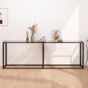 vidaXL Konsolbord transparent 220x35x75,5 cm härdat glas