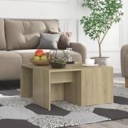 vidaXL Soffbord 4 st sonoma-ek 33x33x33 cm konstruerat trä