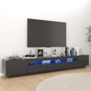vidaXL TV-bänk med LED-belysning grå 260x35x40 cm