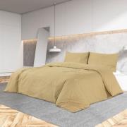 vidaXL Bäddset taupe 260x220 cm bomull