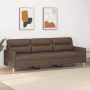 vidaXL 3-sitssoffa taupe 210 cm tyg