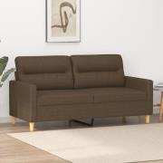 vidaXL 2-sitssoffa brun 140 cm tyg