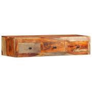 vidaXL Väggmonterat avlastningsbord 100x25x20 cm massivt sheshamträ