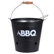 ProGarden Eldhink med grill BBQ 26 cm matt svart