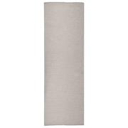 vidaXL Utomhusmatta plattvävd 80x250 cm taupe