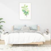 vidaXL Sängbord 2 st vit 40x39x40 cm