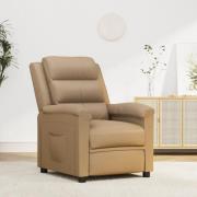 vidaXL Reclinerfåtölj cappuccino konstläder