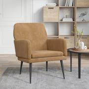 vidaXL Fåtölj brun 62x79x79 cm sammet